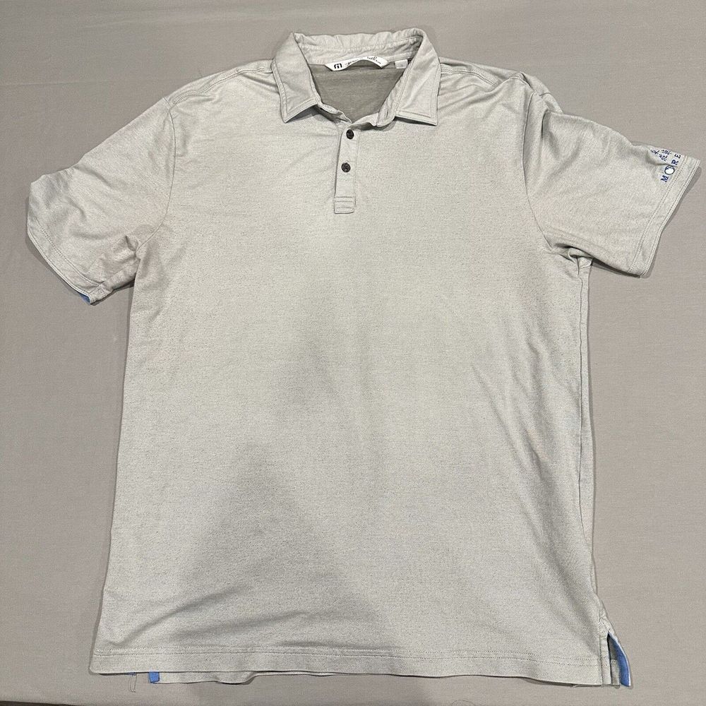 Travis Mathew Golf Polo Shirt Men's XL Gray Short Sleeve Stretch Performance